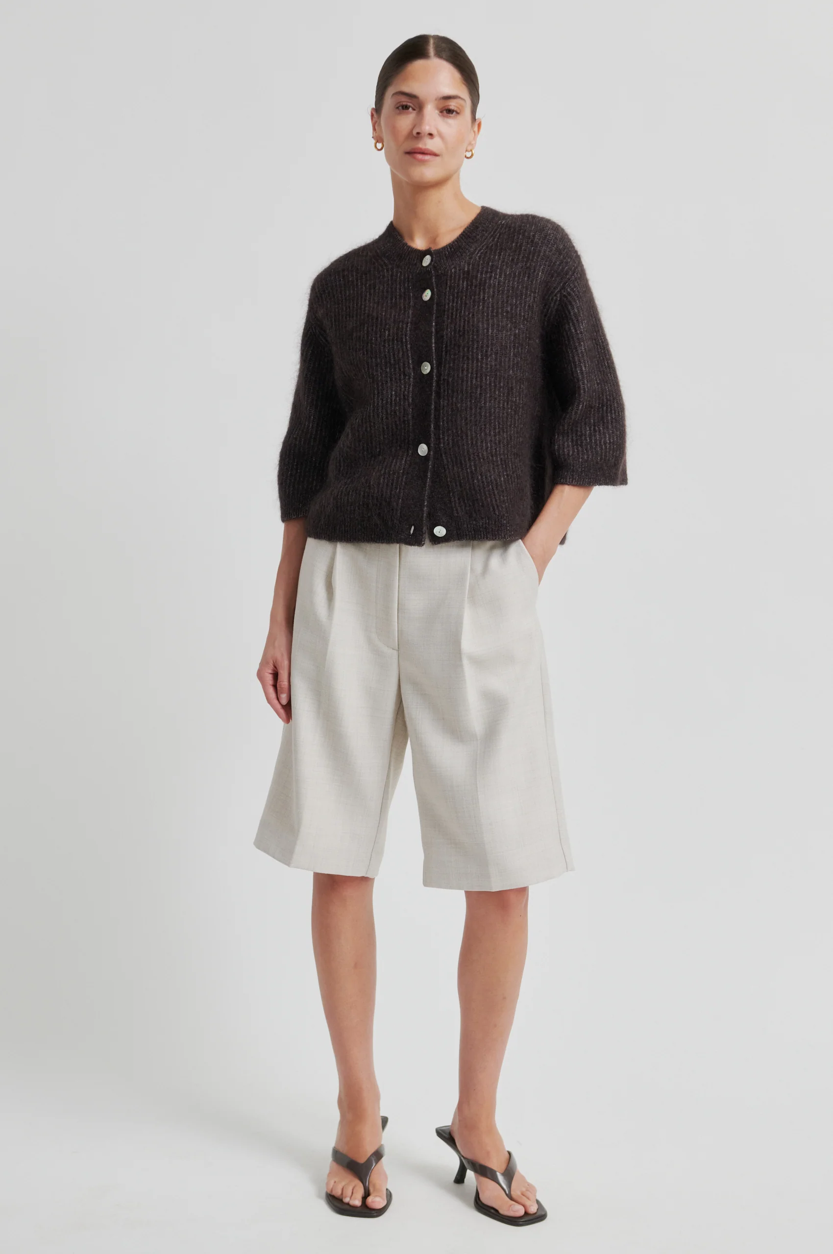 Andrea Knit Rib Cardigan - Image 3