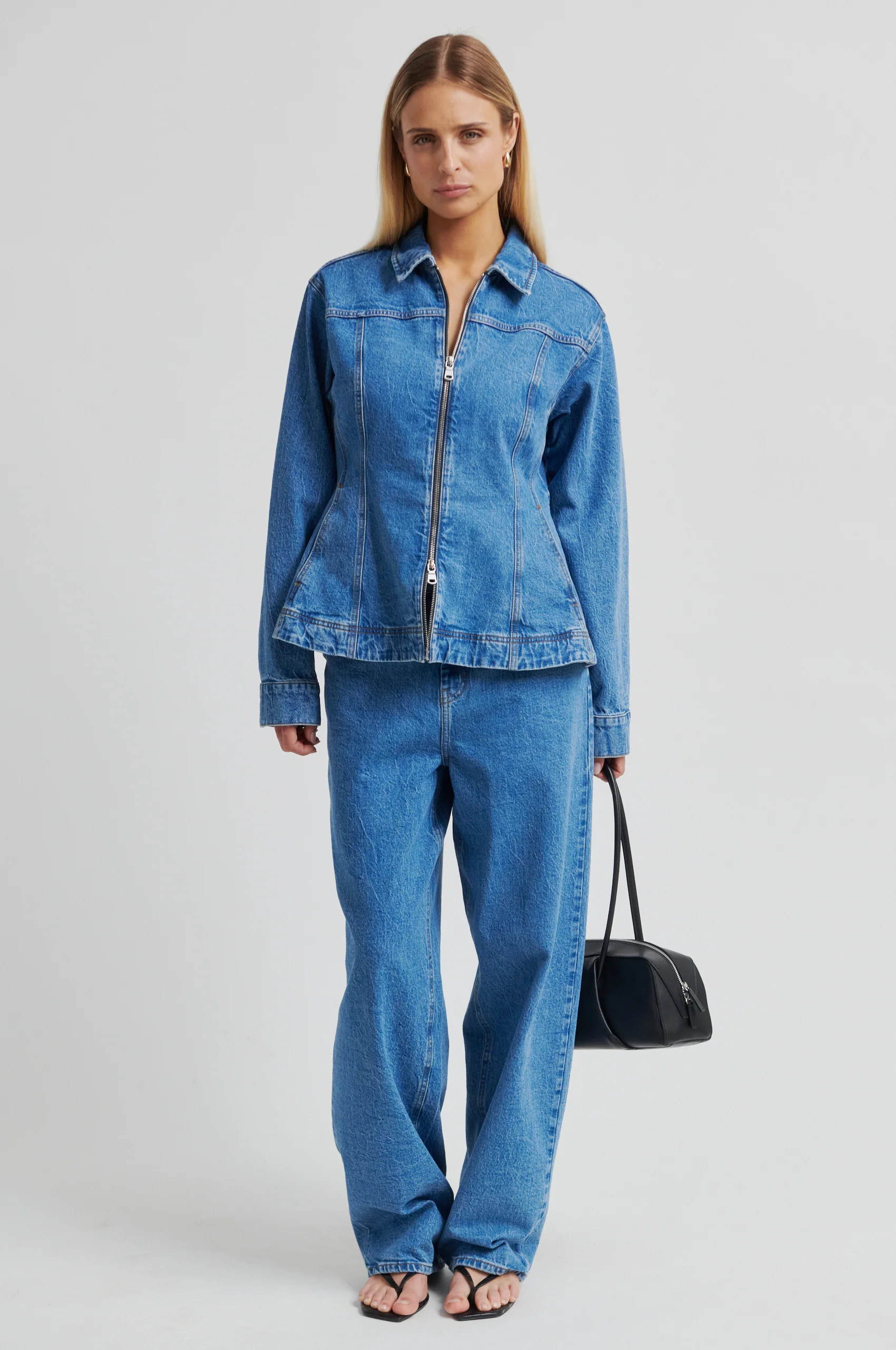 Belton Peplum Denim Jacket - Image 4